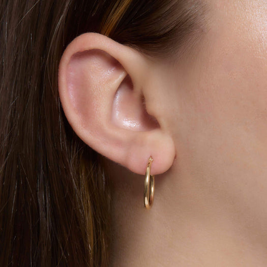 Stone And Strand Thin Gold Hoops