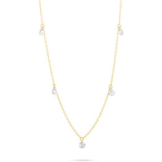 stone and strand Tiny 5 Diamond Twinkle Necklace