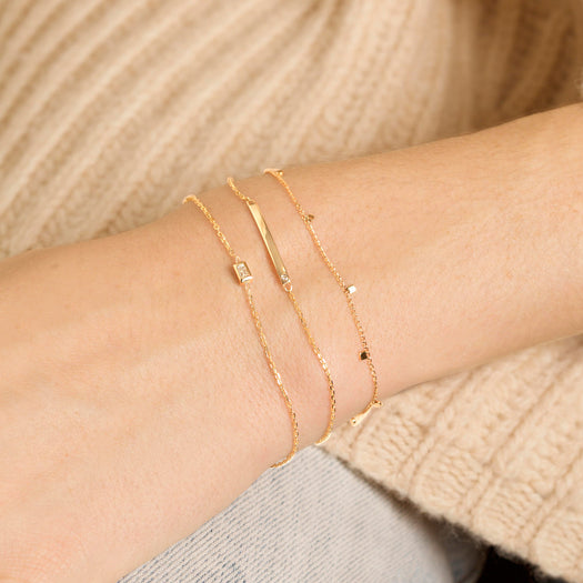 Stone And Strand Tiny Baguette Diamond Bracelet