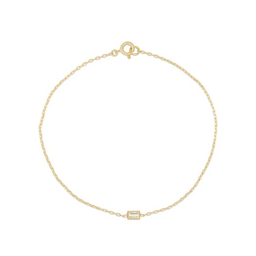 stone and strand Tiny Baguette Diamond Bracelet