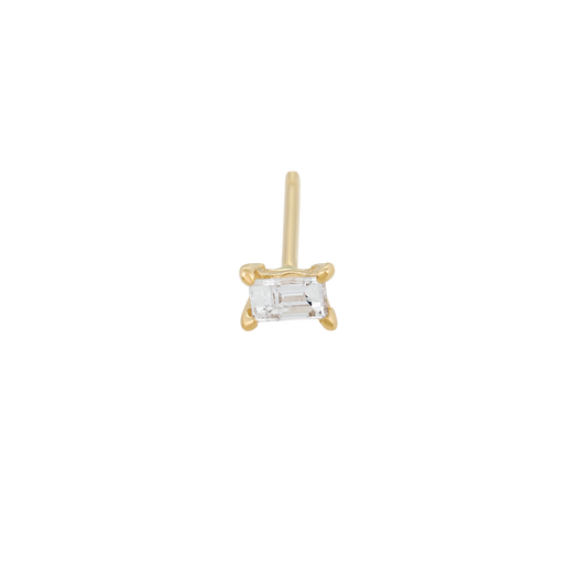 Stone And Strand Tiny Baguette Diamond Stud