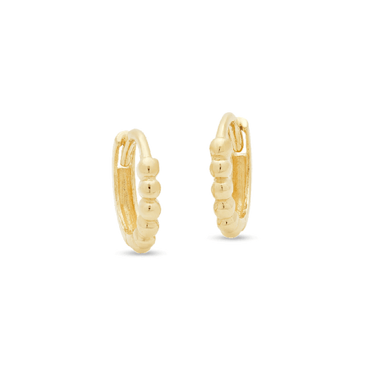 stone and strand Tiny Beaded Huggies