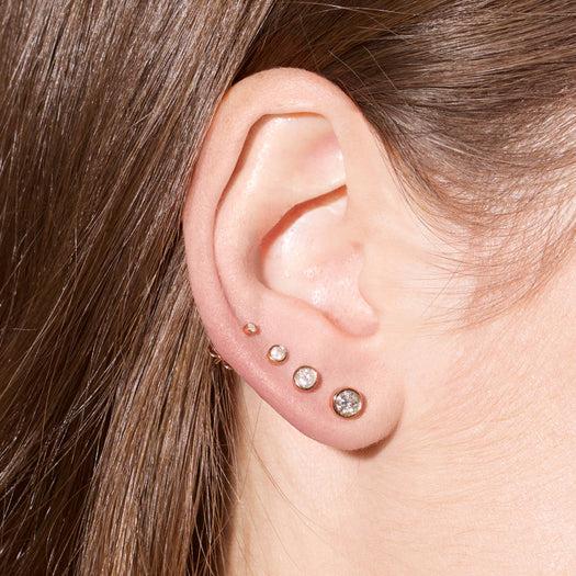 Stone And Strand Tiny Bezel Diamond Stud