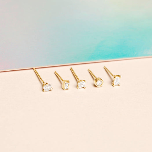 Stone And Strand Tiny Bezel Diamond Stud