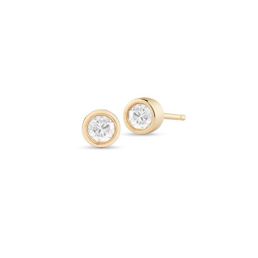 Stone And Strand Tiny Bezel Diamond Stud