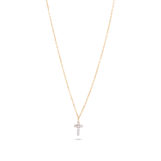 Stone And Strand Tiny Diamond Cross Necklace