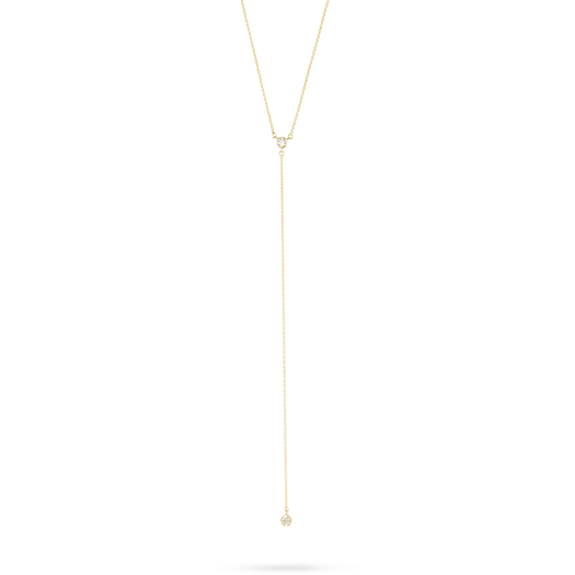stone and strand Tiny Diamond Lariat Necklace