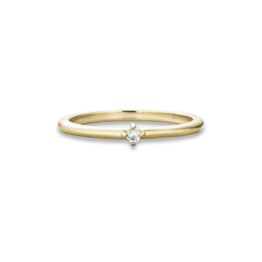stone and strand Tiny Diamond Ring