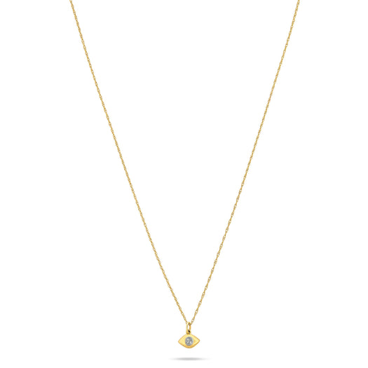 Stone And Strand Tiny Evil Eye Diamond Necklace