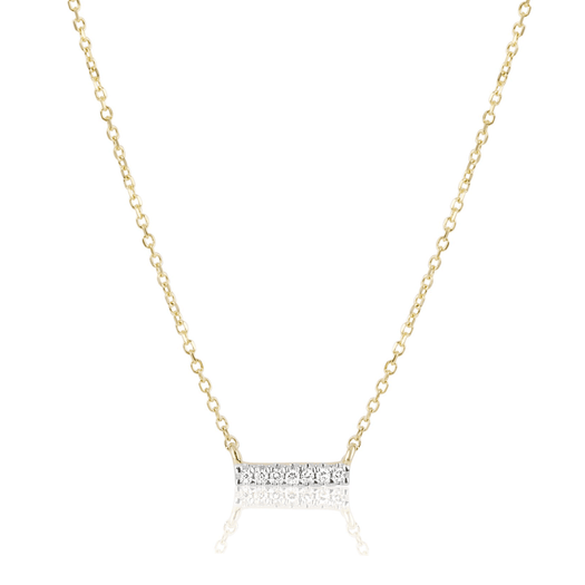 Stone And Strand Tiny Pave Diamond Bar Necklace