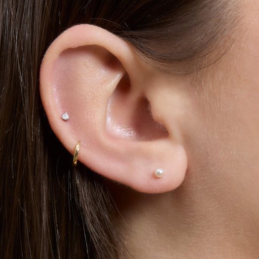 Stone And Strand Tiny Pearl Earrings