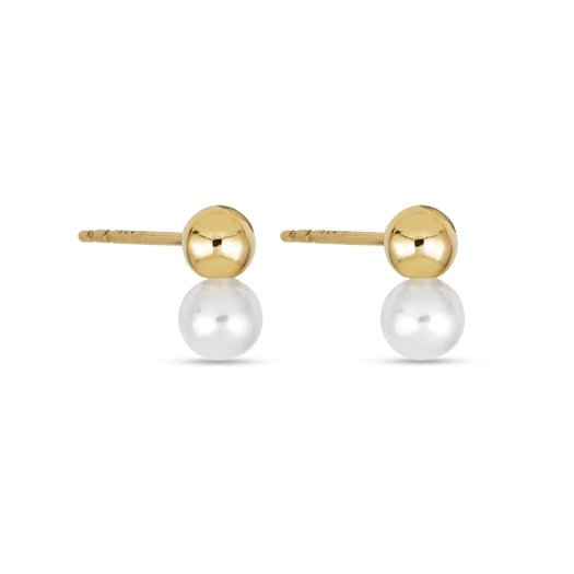 Stone And Strand Tiny Polished In Pearls Studs