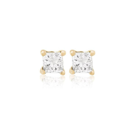 stone and strand Tiny Princess Diamond Stud