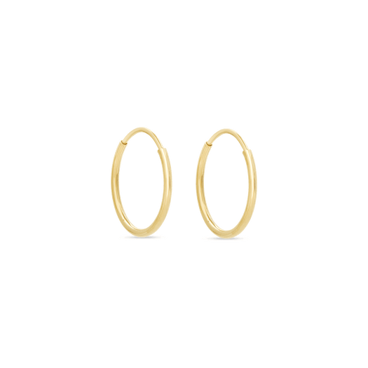 stone and strand Tiny Round Endless Hoop Earrings