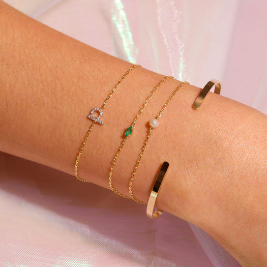 Stone And Strand Tiny Solitaire Pearl Bracelet