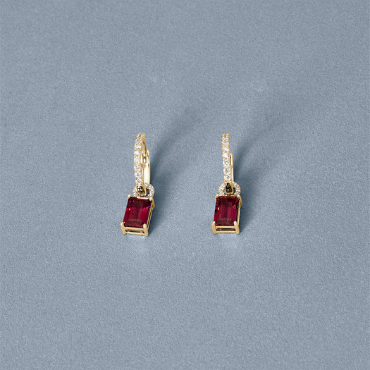 Stone And Strand Tourmaline Diamond Huggies