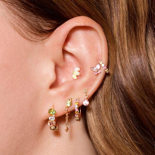Stone And Strand Triple Opal Fan Stud