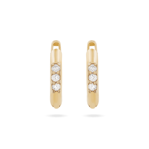 Stone And Strand Triple Threat White Topaz Huggies