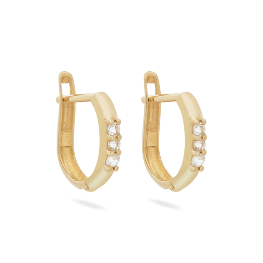 Stone And Strand Triple Threat White Topaz Huggies