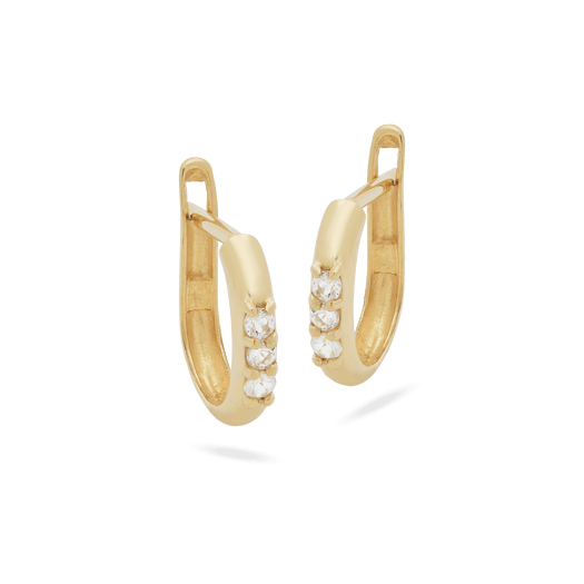 stone and strand Triple Threat White Topaz Huggies