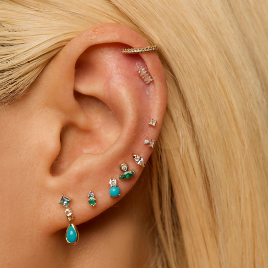 Stone And Strand Turquoise And Topaz Buddy Stud