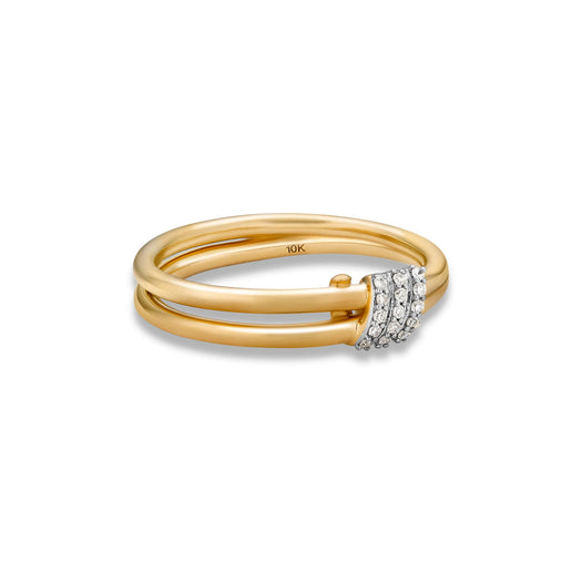Stone And Strand Twinkling Twine Pavé Duo Ring