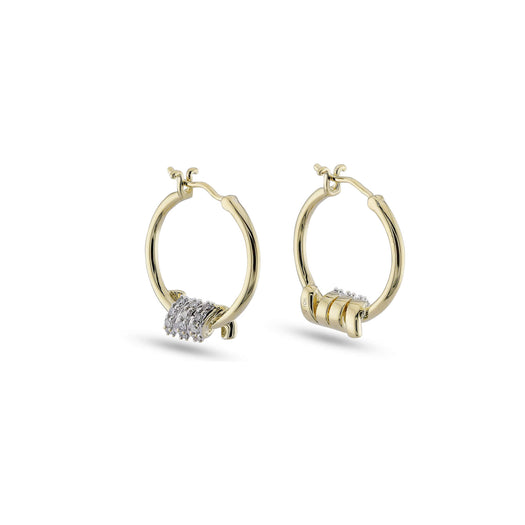 Stone And Strand Twinkling Twine Pave Hoops