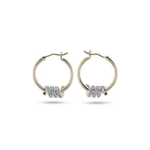 stone and strand Twinkling Twine Pave Hoops