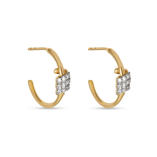 stone and strand Twinkling Twine Pavé Hoops