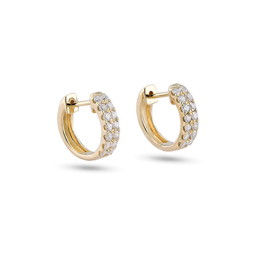 stone and strand Twinning Pave Diamond Huggies