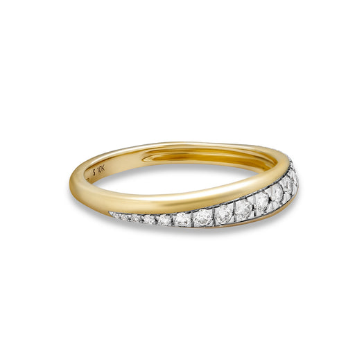 Stone And Strand Twist Pave And Gold Band