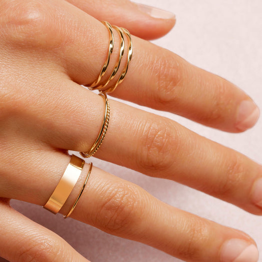 Stone And Strand Ultra Fine Gold Band