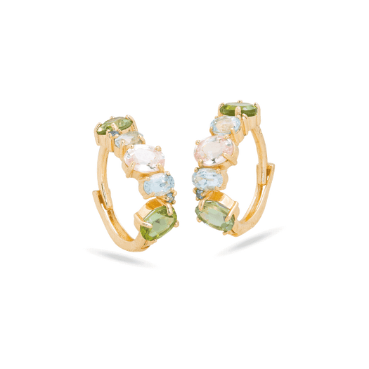 stone and strand Unicorn Gemstone Cluster Huggies