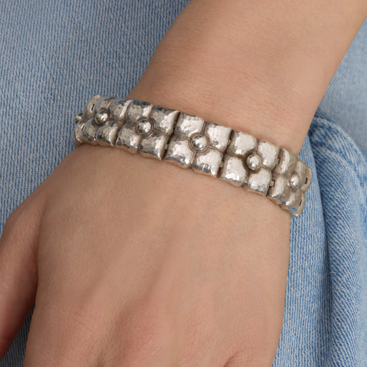 Stone And Strand Vintage Silver Bracelet