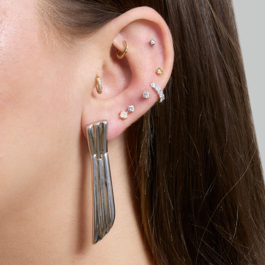 Stone And Strand Vintage Silver Drop Earrings