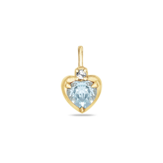 stone and strand Water Sign Heart Charm