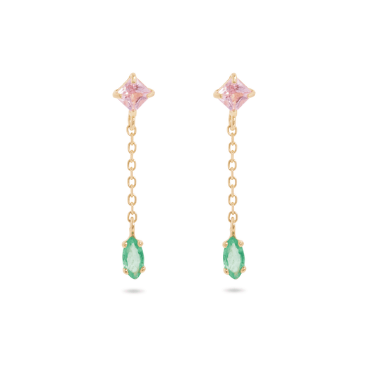 stone and strand Watermelon Drop Earrings