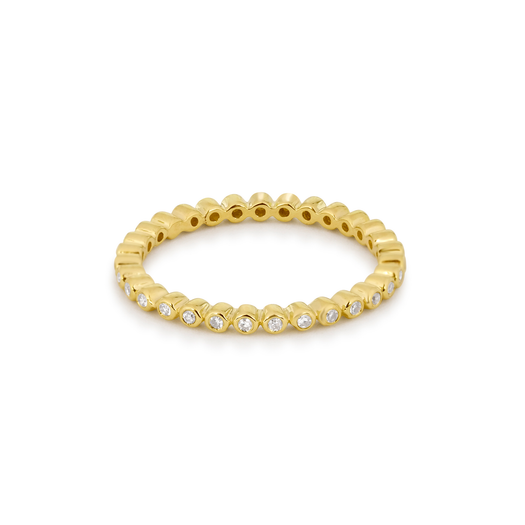 stone and strand White Diamond Bezel Eternity Band