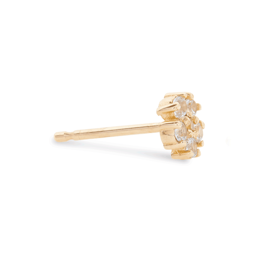 Stone And Strand White Sapphire Flower Stud