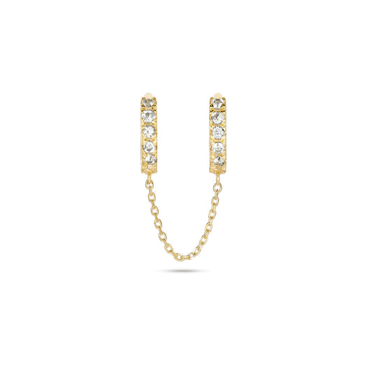 stone and strand White Topaz Double Huggies