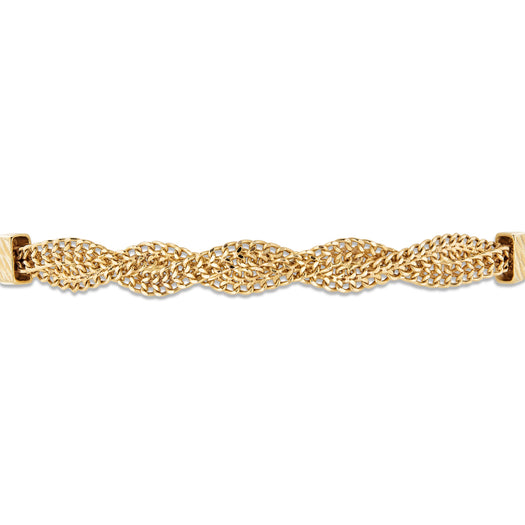 Stone And Strand Woven In Gold Braided Bracelet