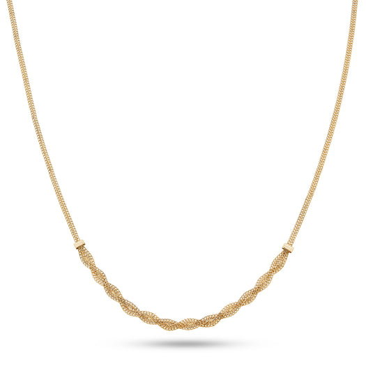 Stone And Strand Woven In Gold Braided Necklace