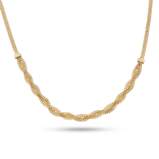 stone and strand Woven In Gold Braided Necklace