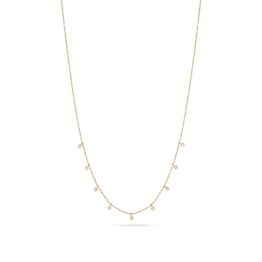 Stone And Strand Teeny Dangling Diamond Bead Chain Necklace