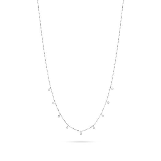stone and strand Teeny Dangling Diamond Bead Chain Necklace