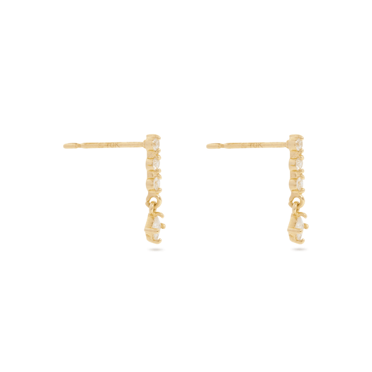 Stone And Strand Teeny Diamond Line Princess Earrings