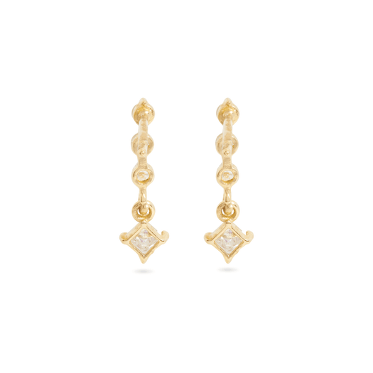 Stone And Strand Teeny Diamond Line Princess Earrings