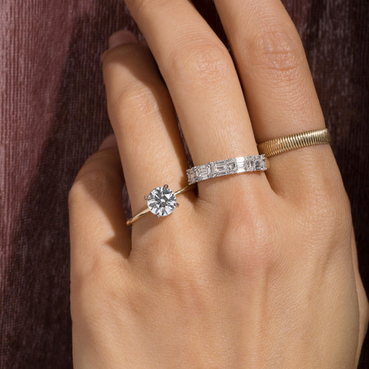 Stone And Strand The LAB-Created Lauren Ring In Yellow Gold