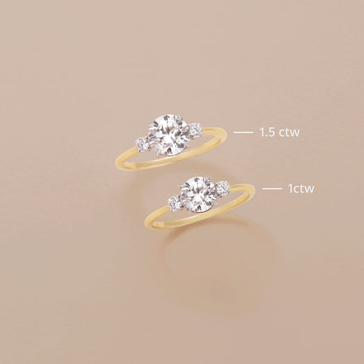 Stone And Strand The LAB-Created Meghan Ring In Yellow Gold