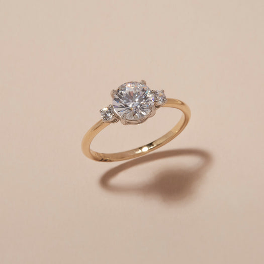 Stone And Strand The LAB-Created Meghan Ring In Yellow Gold